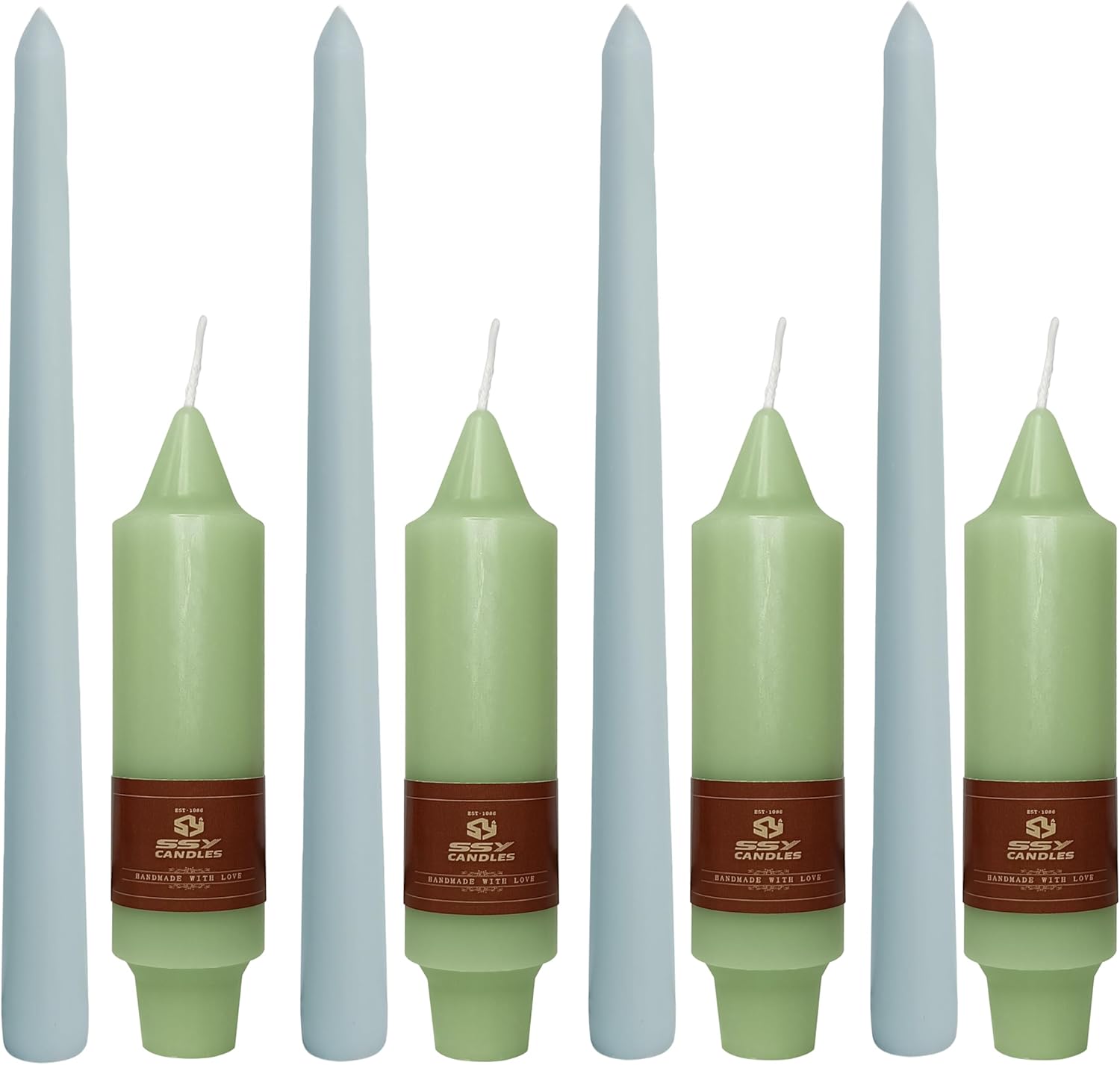 Taper Candle Holiday Candlesticks Dripless Tapered Candle Set for Home Decor Wedding Party Dinner Candles