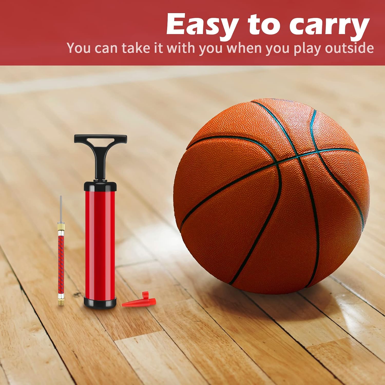 Reginary 10 Pack 8 Inch Sports Ball Pump Kit image 5
