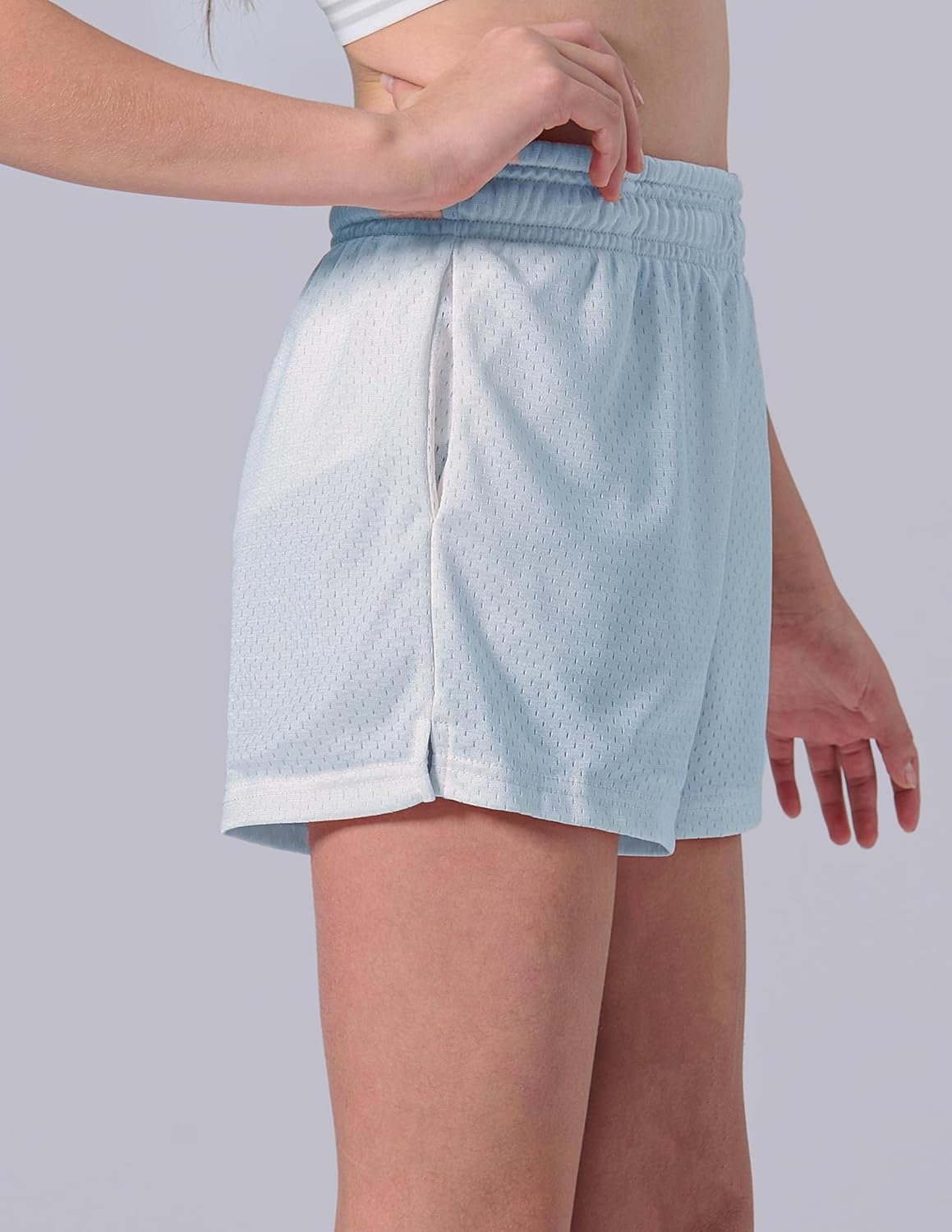Liberty Pro 4 Pack: Girls Airy Mesh Active Athletic Sport Shorts, Youth Running Performance Clothes with Pockets - Image 3