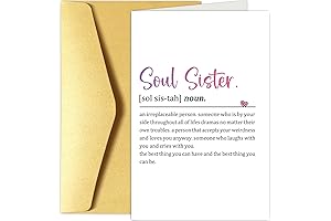 Chenive Galentines Cards for Friends - Soul Sister Definition Card