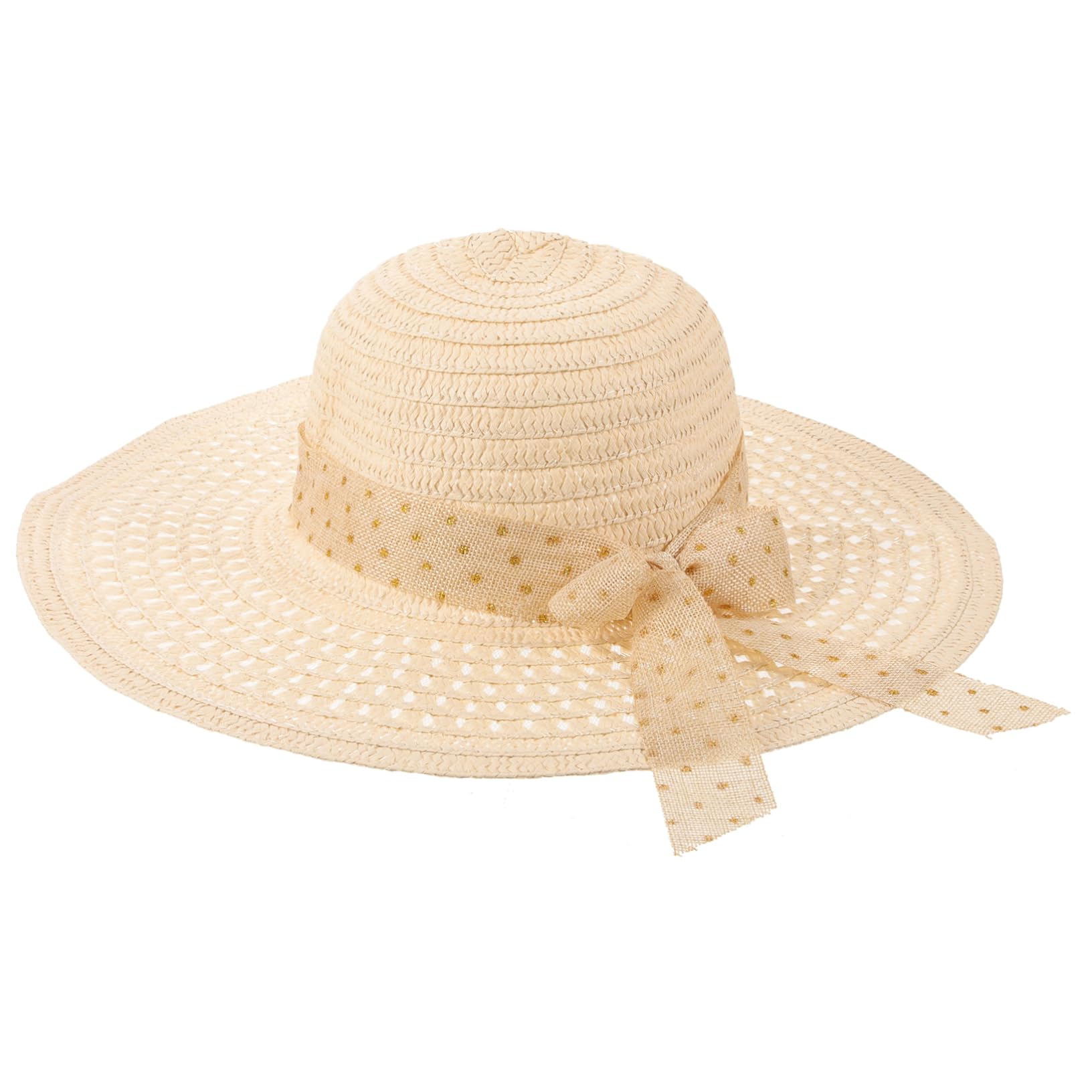 Kisangel Cappello Sole Intrecciata Cappello Multifunzionale con Visiera Larga per Spiaggia e attività e Traspirante Design Moda Facile Riporre