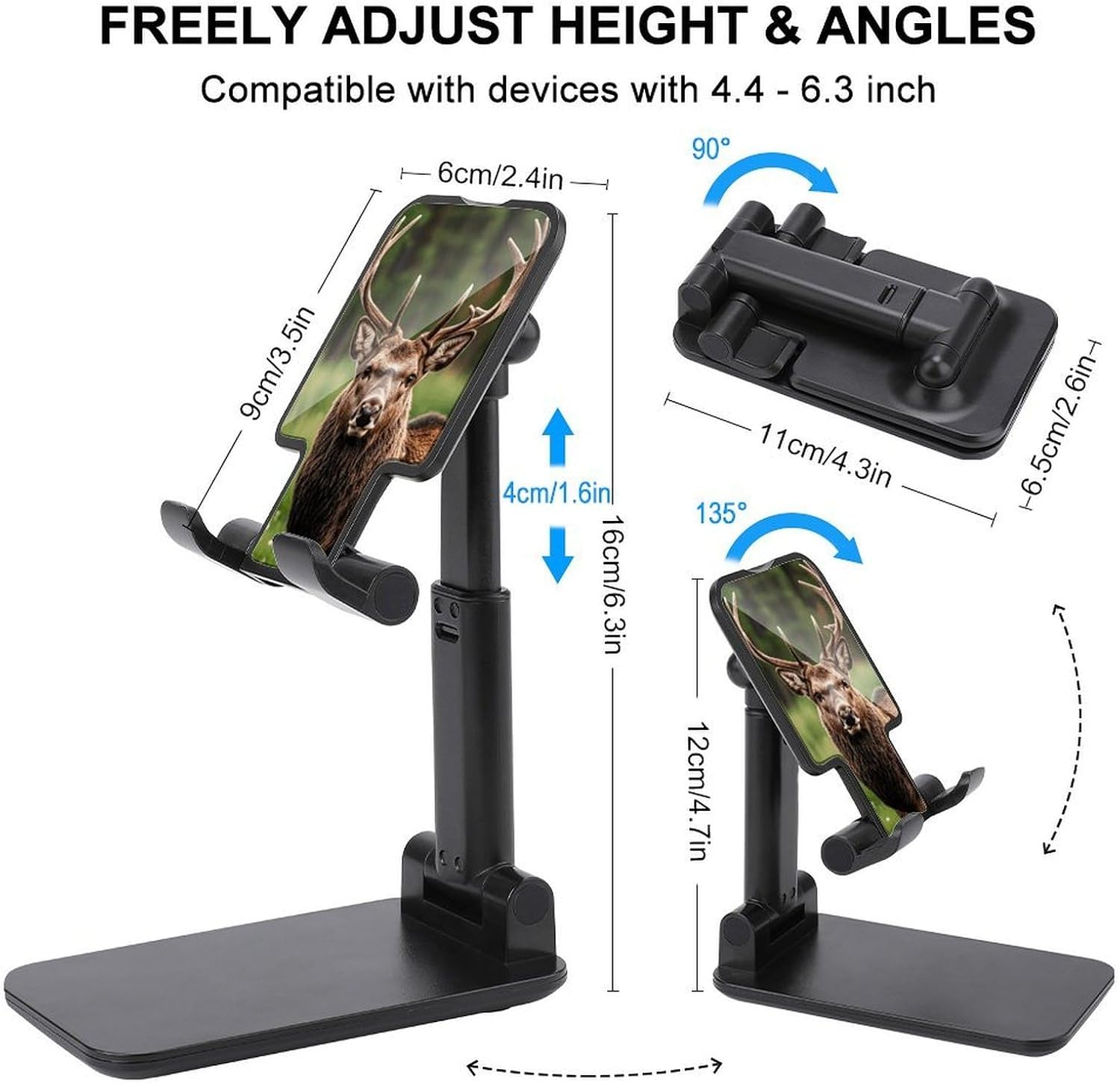 Deer Folding Cell Phone Stand, Portable Phone Holder image 2