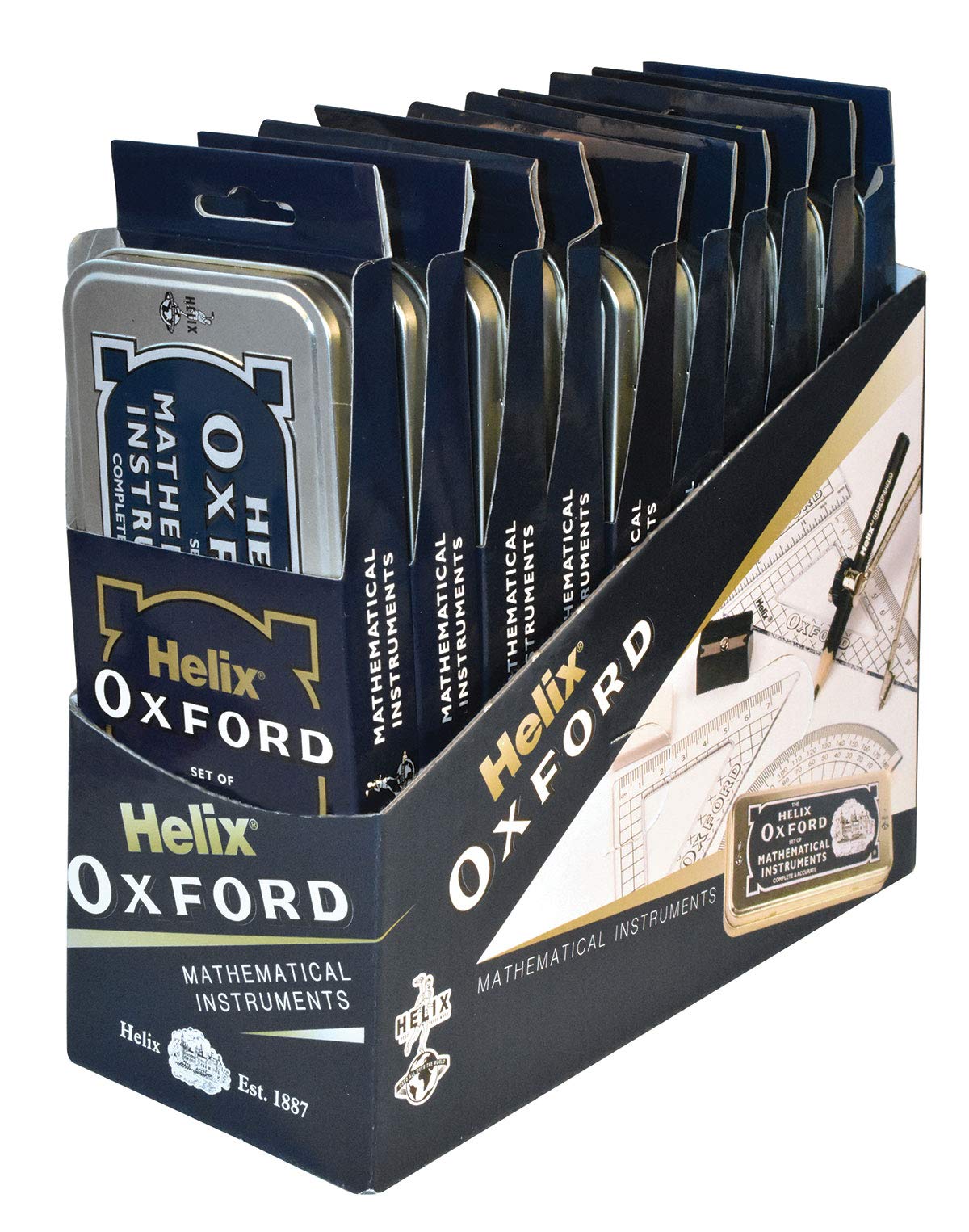 Helix 170505 Maths Set, Oxford Blue