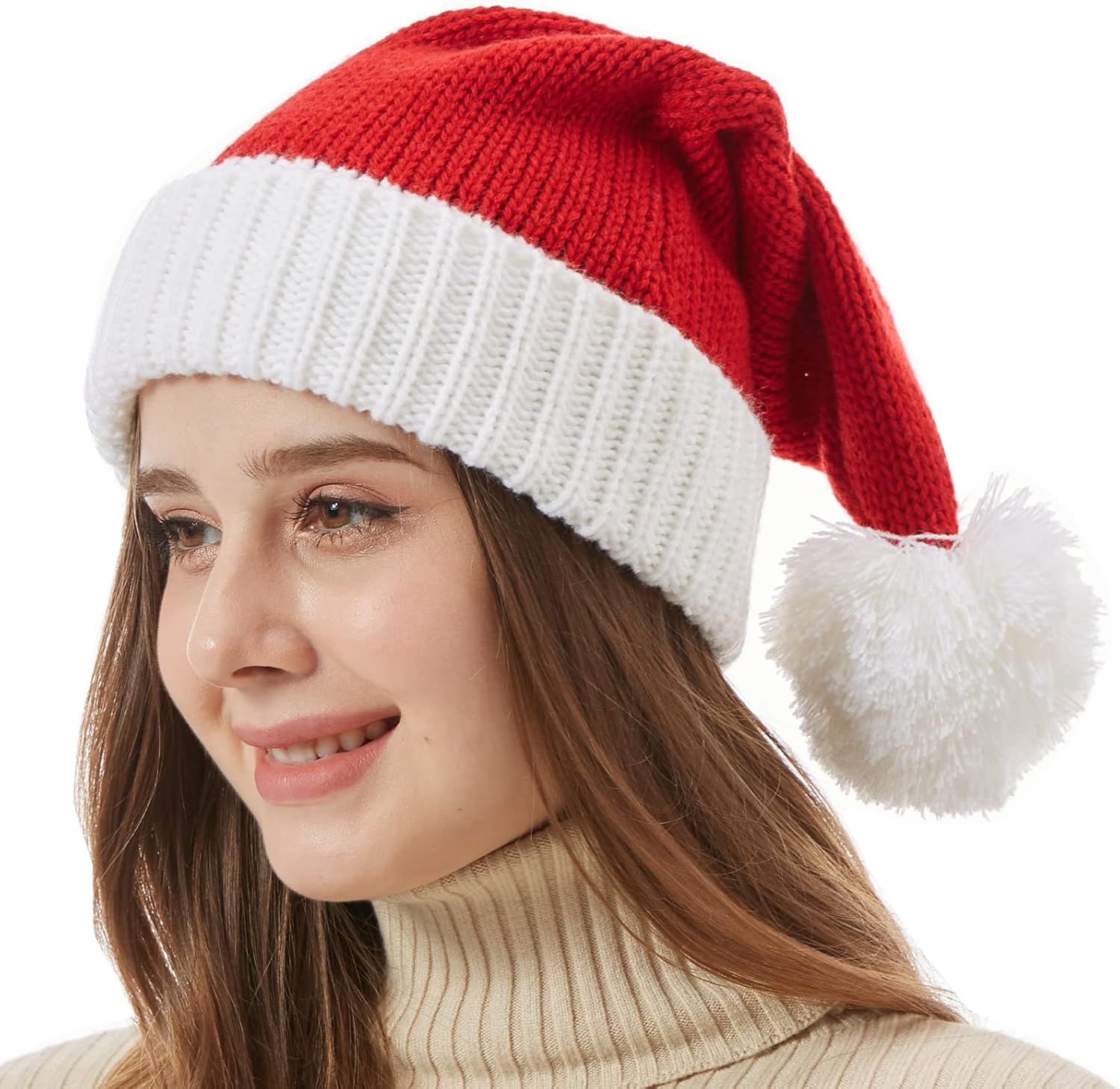 Santa Hat for Women Men Unisex Christmas Hat Premium Acrylic Beanie Warm Party Hat for Christmas New Year Holiday - Image 2