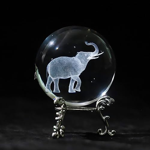 Miniatura 8 de Bola de cristal 3D con figuras de unicornio Pegaso Bolas de vidrio con soporte Esfera de cristal 3D regalos de pisapapeles