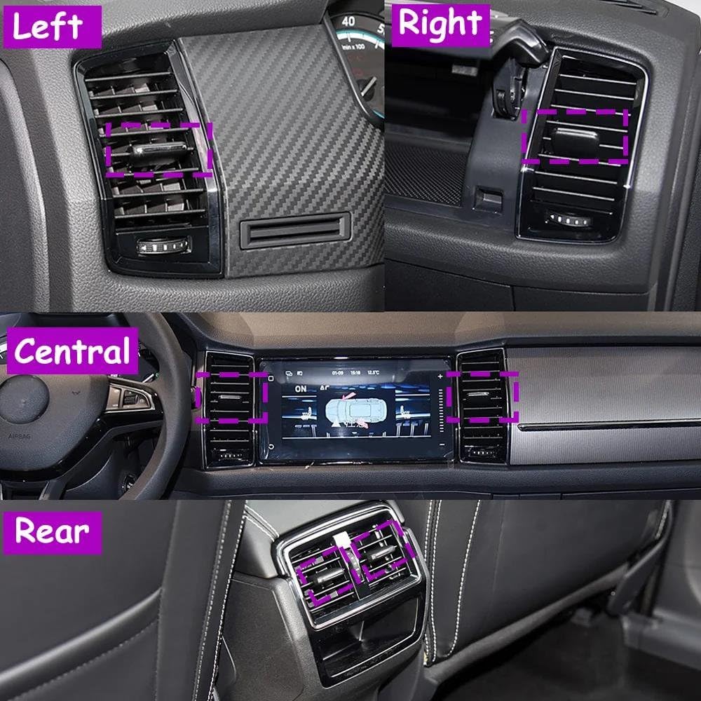 Bocchetta Ventilazione Auto Aria Condizionata Presa AC Vent Tab Clip Per Skoda Per Kodiaq Per Karoq 2016-2025 56G819701 56G820951 Bocchette Ventilazione Aria(Left 1PCS)