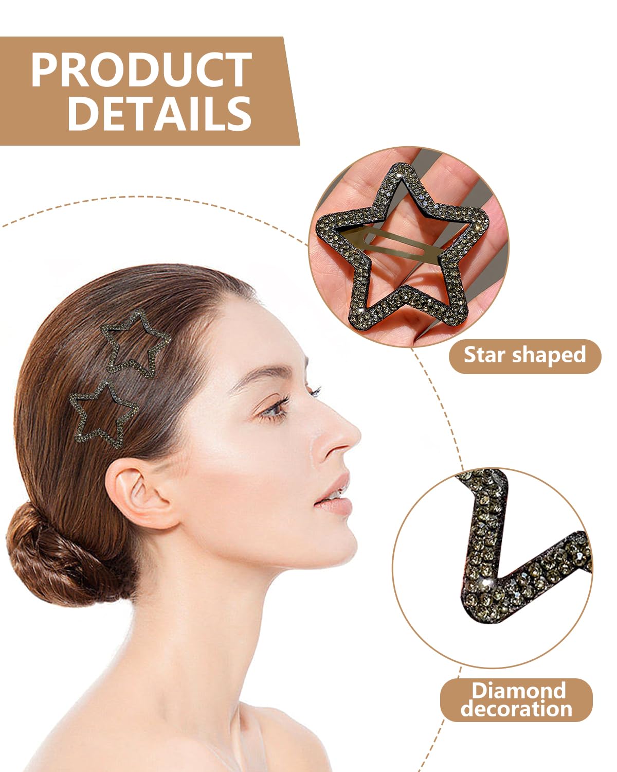 5 pezzo fermagli per chignon- rullo per chignon con fiore, bigodino facile e veloce,accessorio per capelli per chignon per donne e ragazze (con 2 retine per capelli)