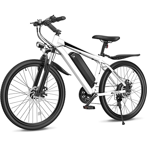 Electric Bike for Adults, 26" Ebike with 1000W Peak Motor, 21.7MPH 50Miles Electric Mountain Bike with 48V Removable Battery, Adjustable Stem, 21-Speed, Front Suspension, UL 2849 Certified