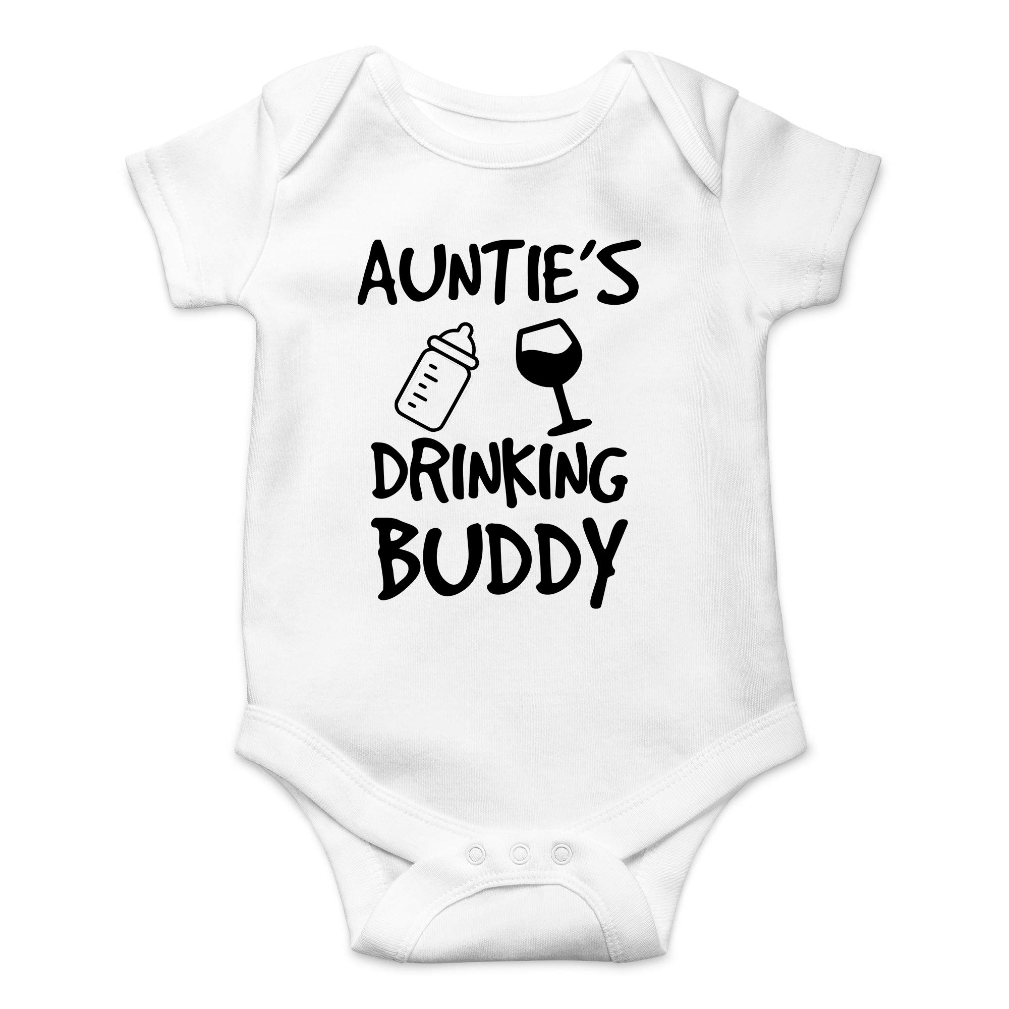 CBTwearAuntie's Drinking Buddy - My Aunt is The Best - Cute Infant One-Piece Baby Bodysuit