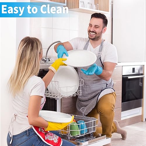 Miniatura 6 de MISS BIG Platos llanos, juego de 8 platos llanos, platos ligeros de paja de trigo para niños y adultos, platos irrompibles, sin BPA y sin tintes