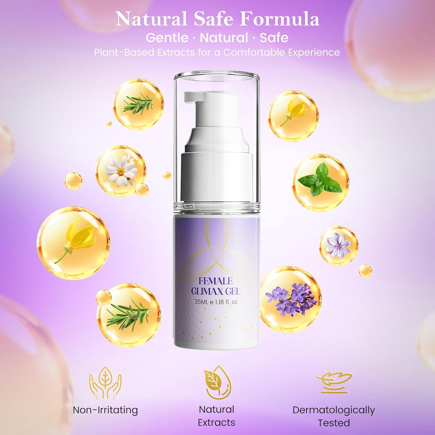 Fast Orgasm Gel for Women – Intense Arousal & Enhanced Sensation, Quick-Acting Pleasure Gel, Couples Intimacy Booster 35 ml