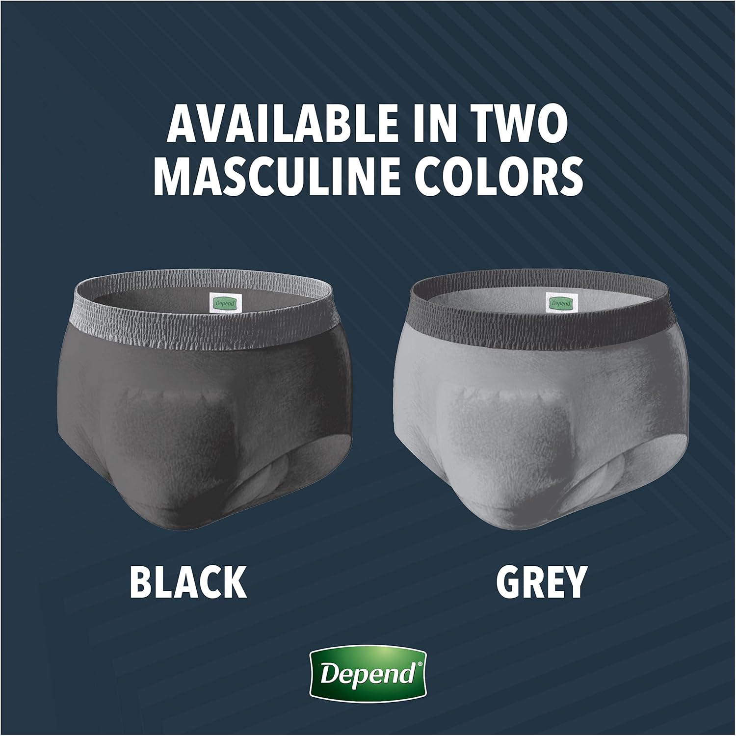 Depend Real Fit Incontinence Underwear for Men, Maximum Absorbency, Disposable, Small/Medium, Black, 56 Count (Packaging May Vary) : Sports & Outdoors