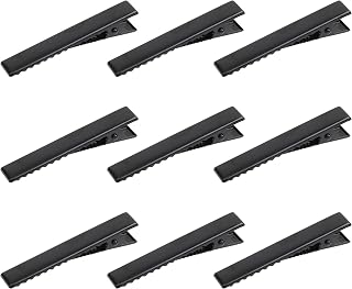 YAKA 50 Pack 1-3/4 Inch(45 mm) Black Alligator Hair Clip Flat Top with Teeth for Arts & Crafts Projects,Teeth Single Prong Metal Clips Hairbow Accessory,Hair Care,Woman