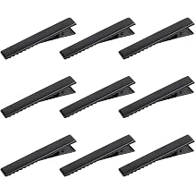 YAKA 50 Pack 1-3/4 Inch45 mm Black Alligator Hair Clip Flat Top with Teeth for Arts & Crafts Projects,Teeth Single Prong Metal Clips Hairbow Accessory,Hair Care,Woman
