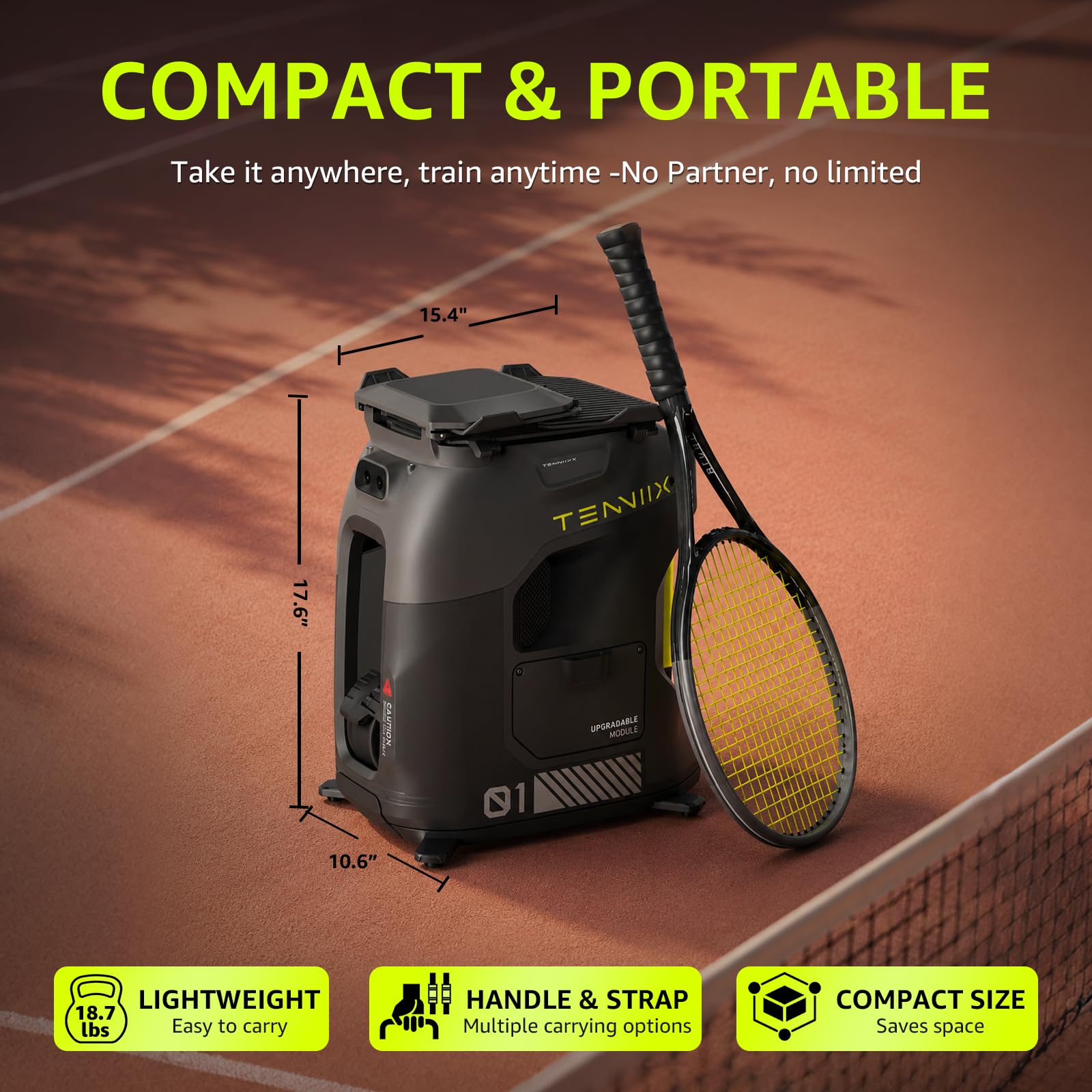 Amazon.com : TENNIIX Basic Tennis Ball Machine, 18.7LB Portable