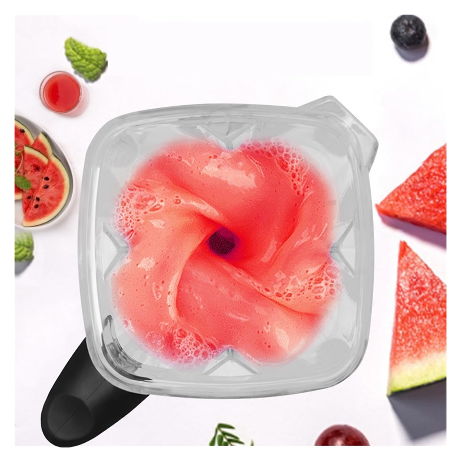 Repuestos for batidora licuadora T5200 Jarra con Recipiente Cuadrado de 2 litros, Compatible con Fondo de Taza con Jarra con Cuchillas dentadas for Batidos, Tapa SIN BPA
