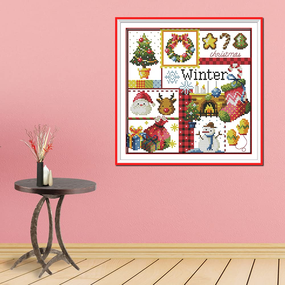 Kreuzstich Stickpackung Vorgedruckt - DIY Nähset 11CT 35x42cm