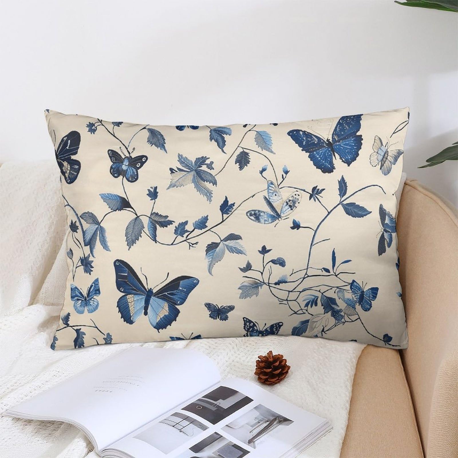 NTVOWPZO Decoration Throw Pillow Covers 12 "x20 Pillowcases Covers Butterflies and Moths Soft Pillowcases Modern Farmhouse Home Decor Sofa Cushions Covers for Couch Bed Living Room