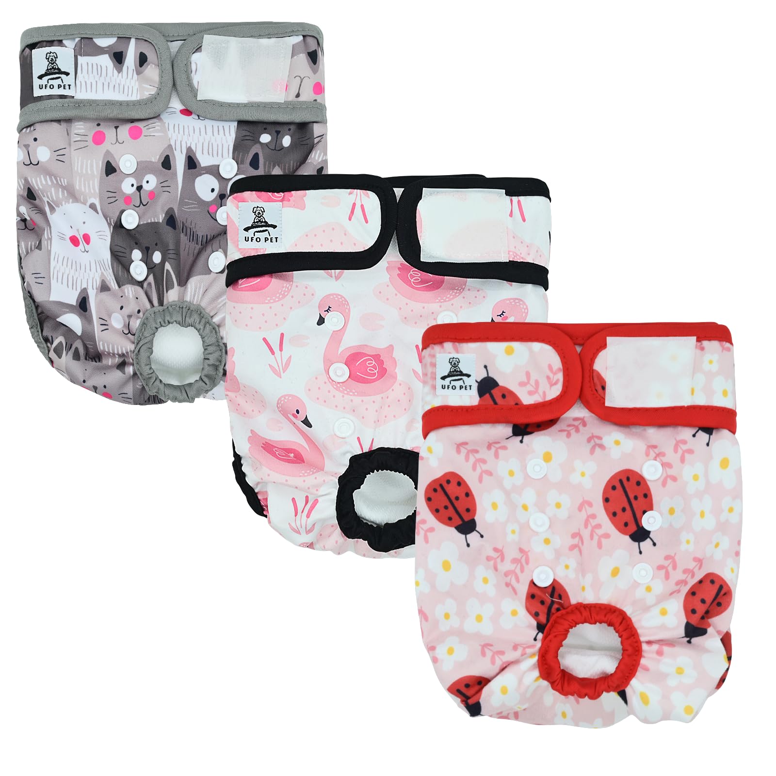 UFO PET Dog Period Heat Pants for Season Incontinence Super Absorbent Washable Dog Puppy Nappies Female Medium