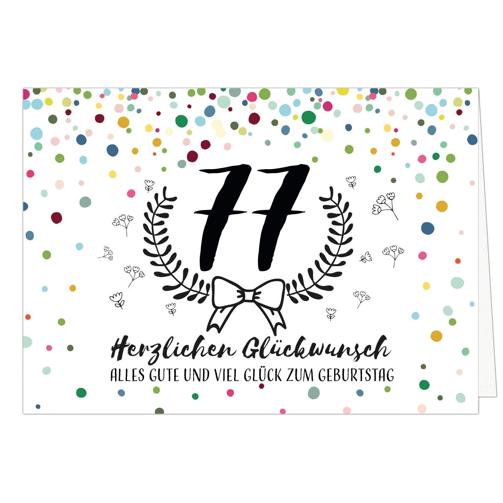 Cheerset Geburtstagskarte A4 – 21x30 Cm, Mit Viel Platz Zum Schreiben, Inkl. Umschlag (77 Jahre)