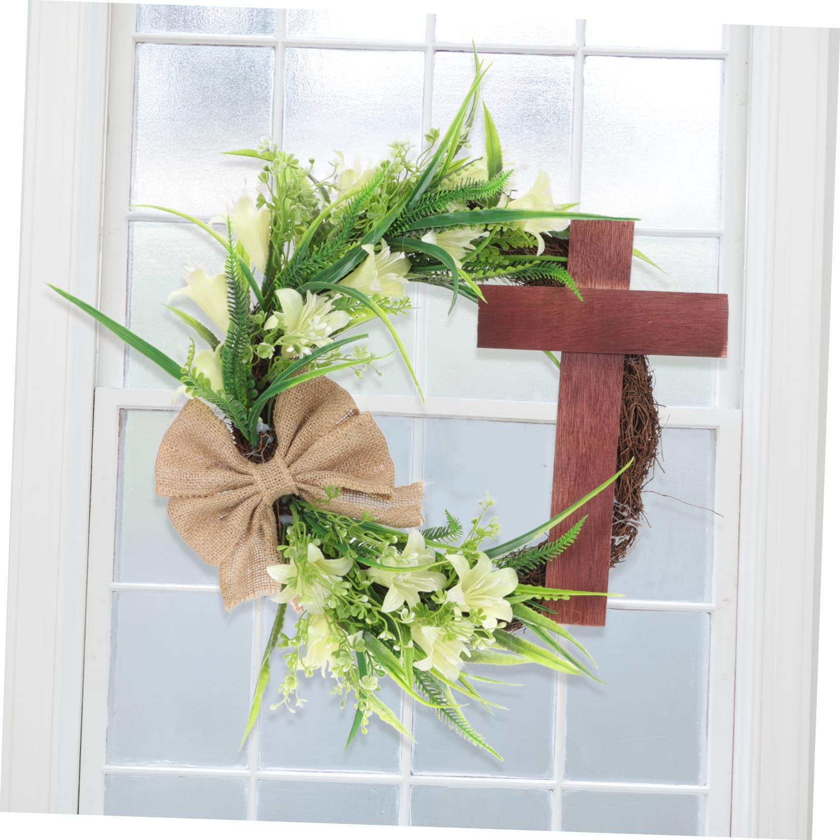 Cabilock Di Pasqua Con Fiori Artificiali Di Pasqua A Croce Con Bouquet Decorazione Per La Casa Per La Celebrazione Della