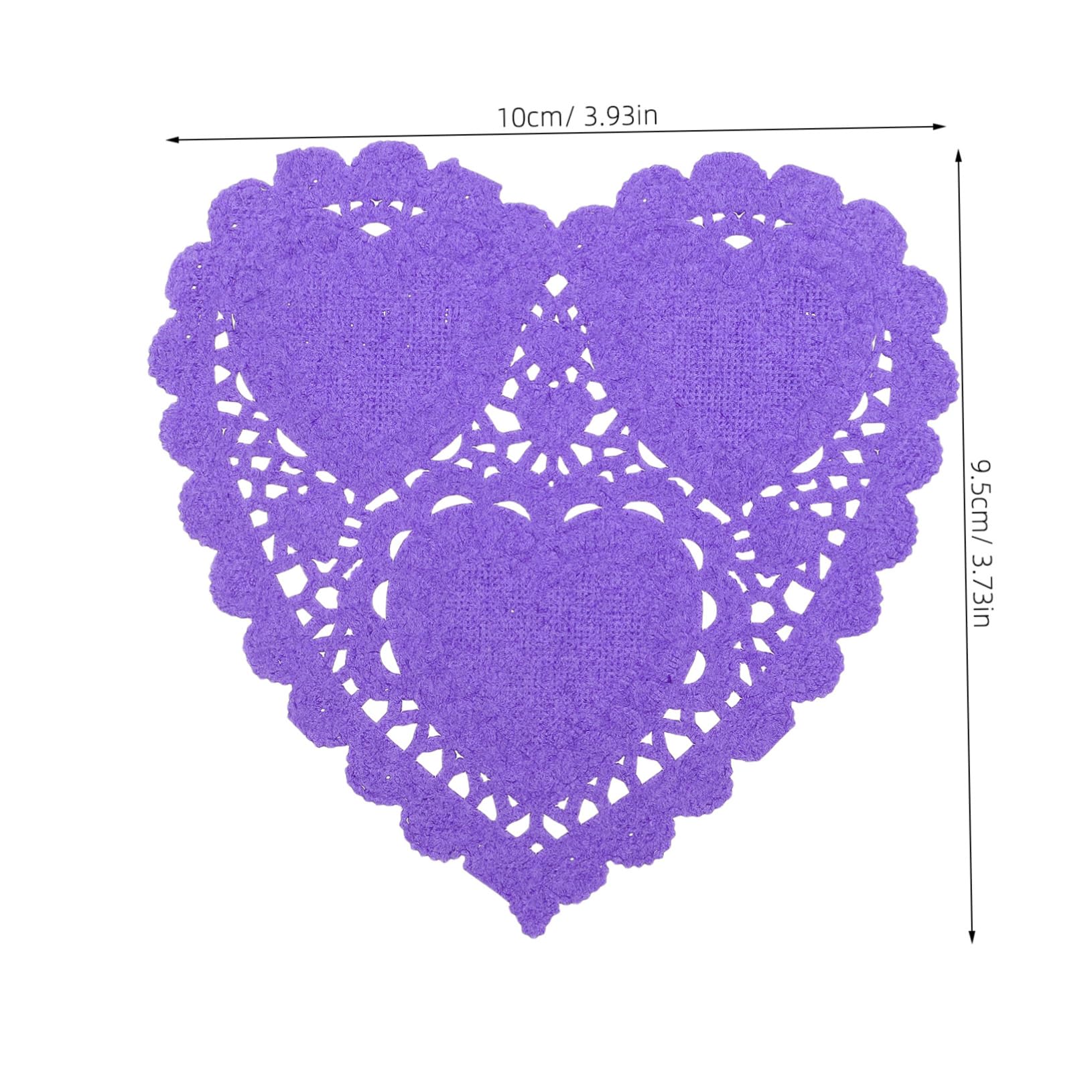 COLLBATH Multipurpose Cake Base Paper Pcs Heart Shaped Oil Absorbing Food Paper Sheets Decorative