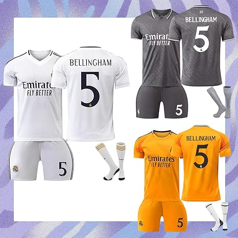 2025/26レアル・マドリードホーム5番ベリンガムユニフォーム
