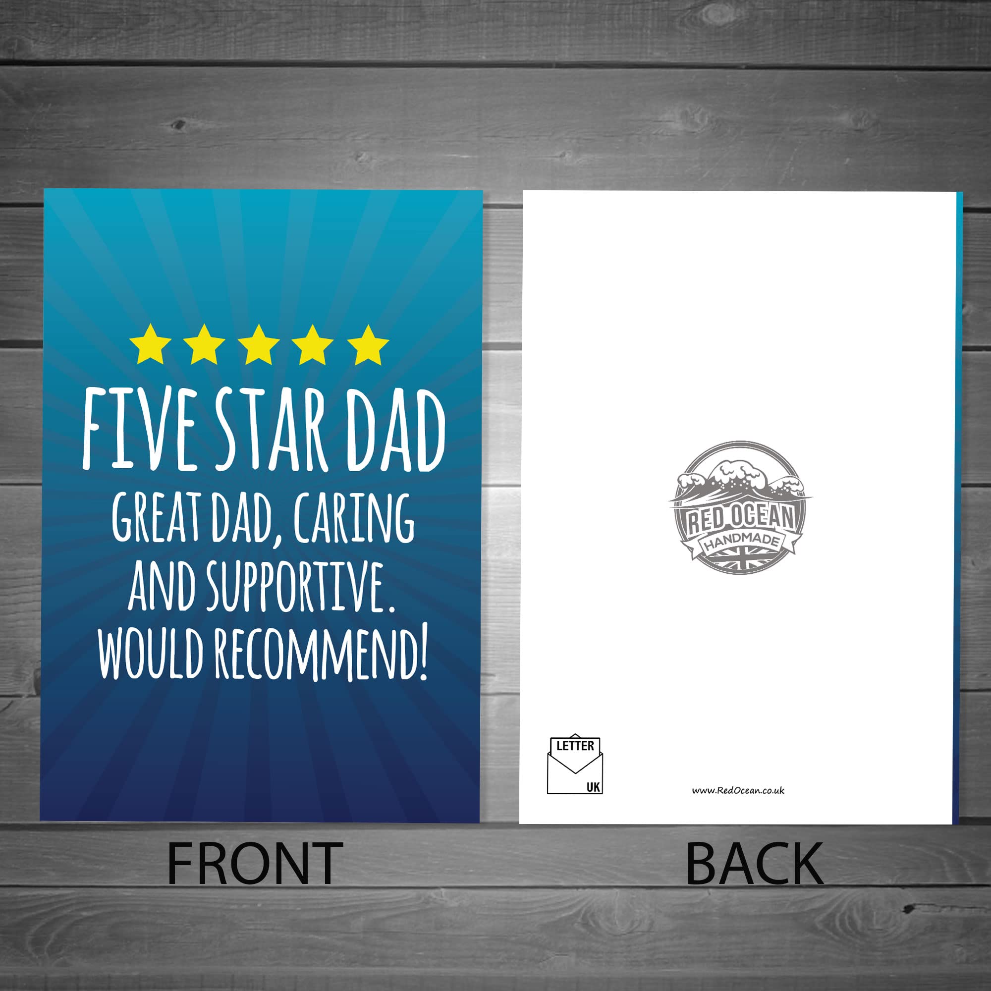 RED OCEAN Funny Dad Card For Birthday Fathers Day Christmas Joke Humour Card From Daughter Son