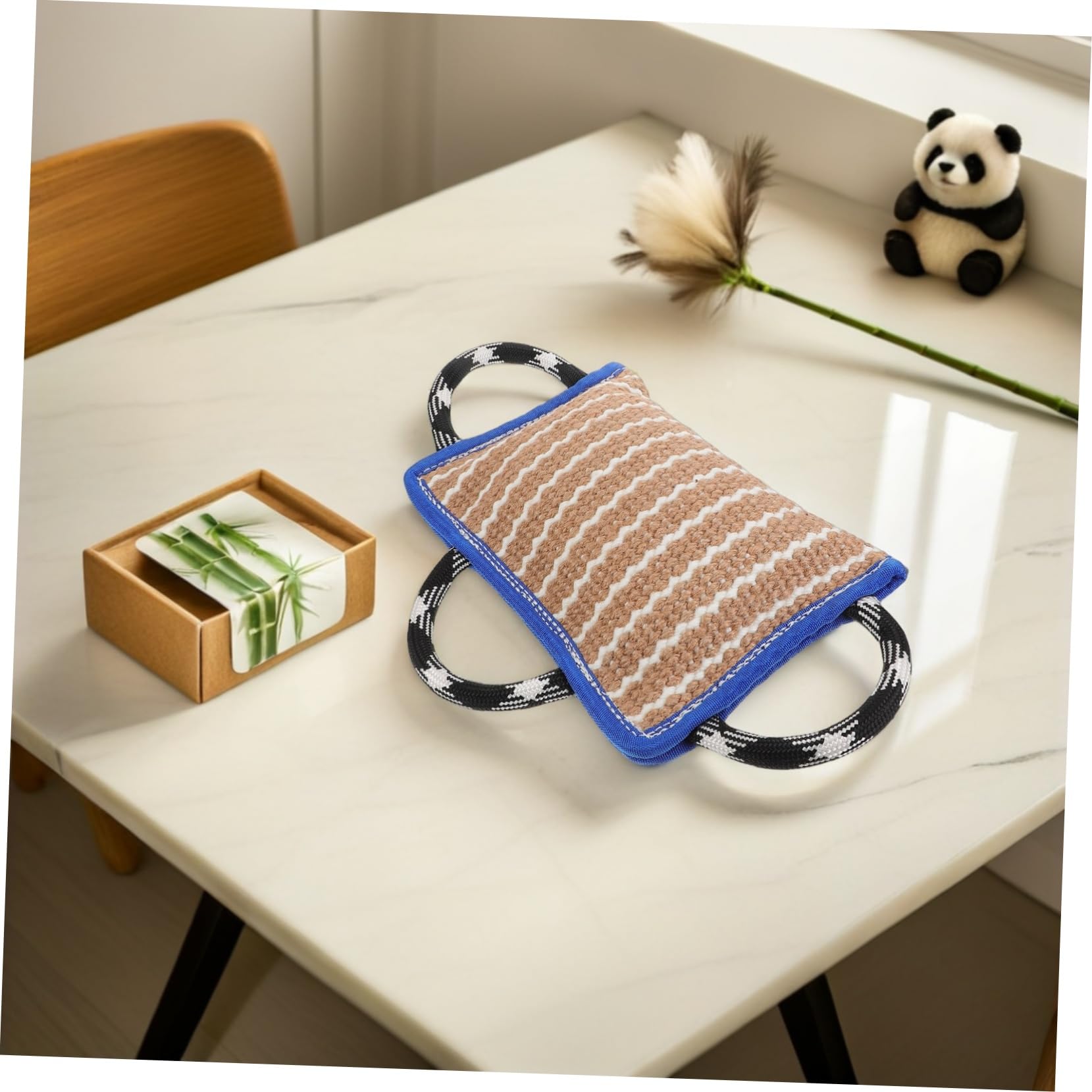 Pillow de Mordida para Perros Juguete de Cuerda de Lino Resistente para Entrenamiento Reforzado para Masticadores para Interior y Exterior con Azul