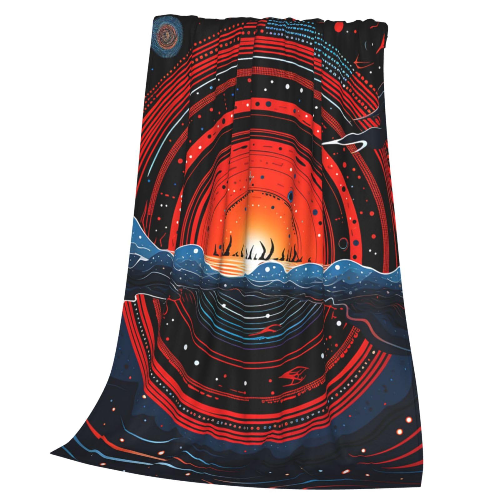 Couverture de canapé flanelle Saturn Oceans en microfibres douce 152x127 cm