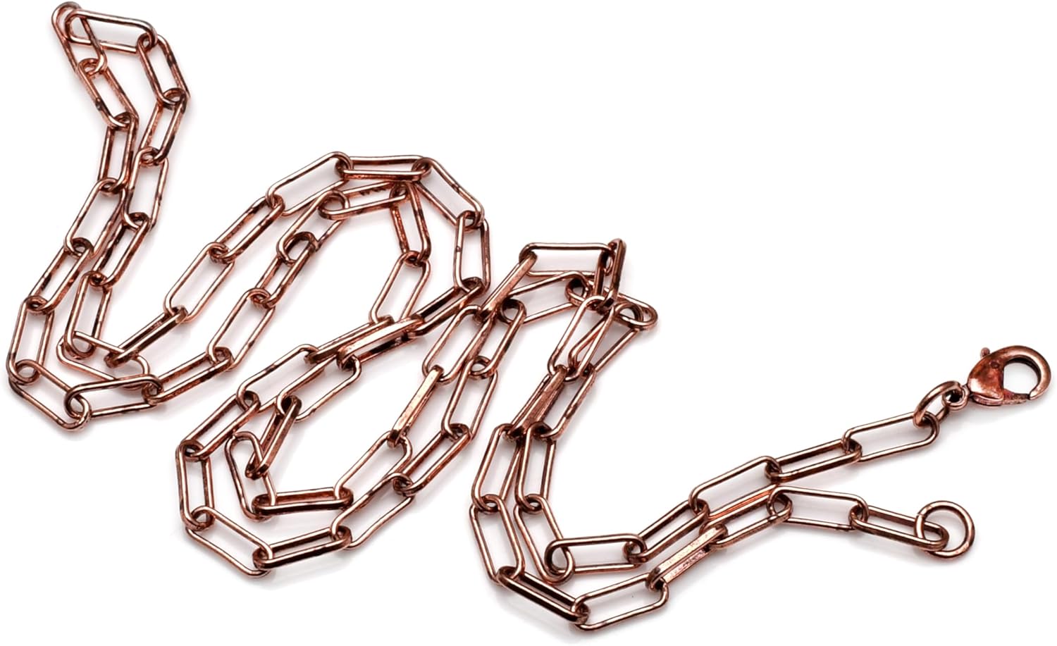 Handmade Designer Pure Copper Chain Necklace For Pendant, Link Chain, Lobster Claw Clasp Chain Necklace For Unisex - Image 2