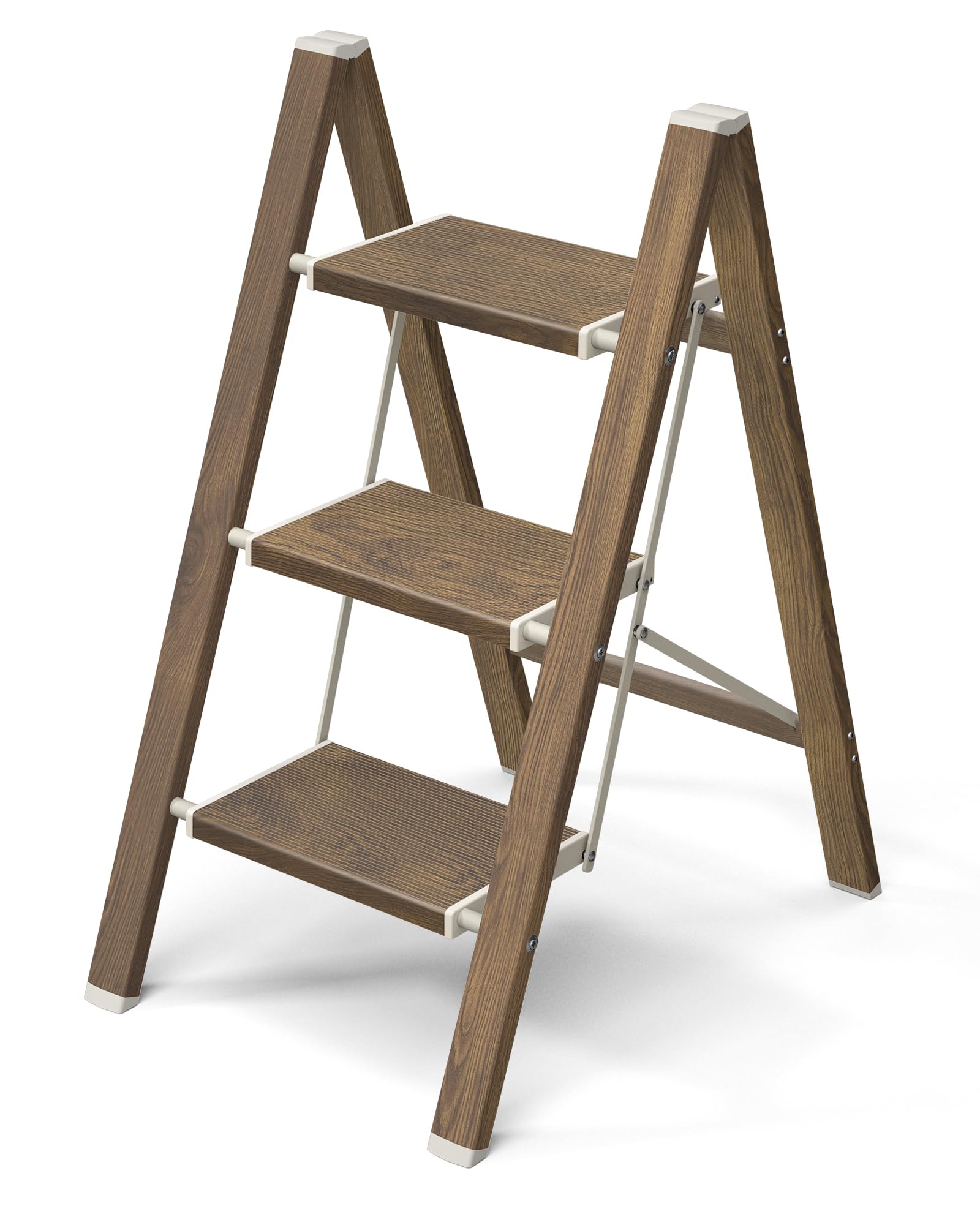 Mayi Plus 3 Step Ladder,Aluminum Folding Step Stool for Adults,Step Ladder with Wide Anti-Slip Pedal,330 lbs Capacity for Home,Kitchen,Library,Office(