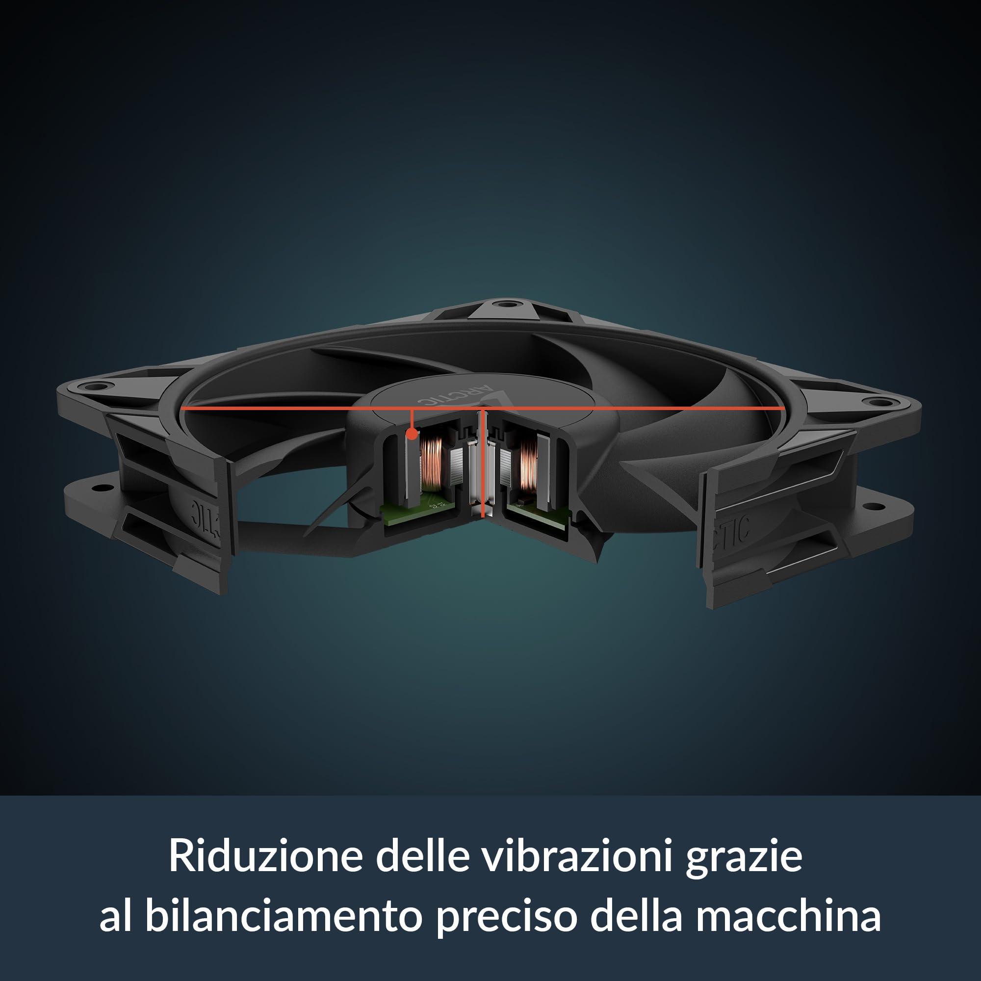 ARCTIC P12 Pro PST (5 Pezzi) - Ventola Potente Premium, Ventola PWM da 120 mm con Sdoppiatore per Cavi a Y, 600-3000 rpm, 0 rpm <5% PWM, Cuscinetto Idrodinamico, a 4 Pin - Nero