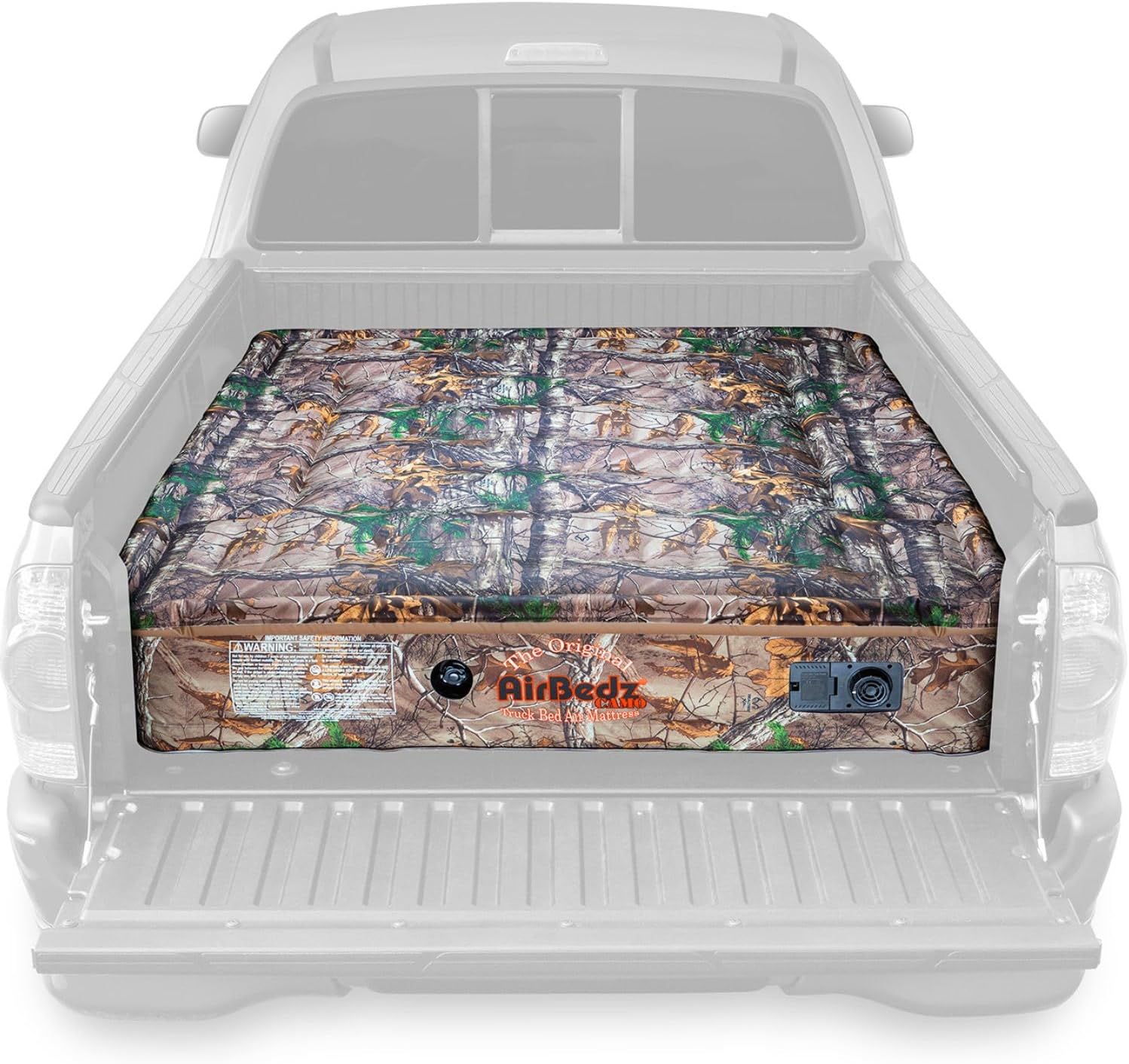 Pittman Outdoors AirBedz Realtree Camo PPI 402 Full Size 6'-6.5' Short Bed with Built-in Rechargeable Battery Air Pump, 1 Pack