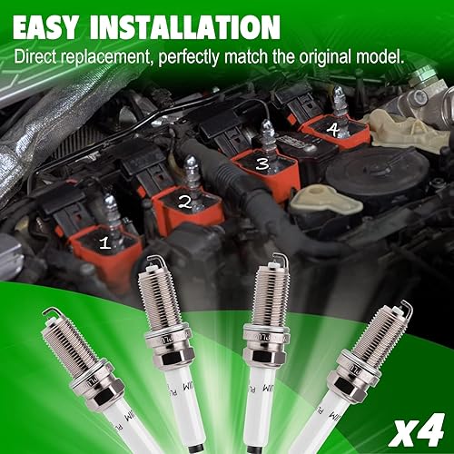 Miniatura 5 de Bujía de iridio 06K905601B 06K905611C PLFER7A8EG PLFE7RA8EG, 4 piezas de repuesto para A3 A4 A5 A6 Q5 Q7 S3 TT TTS Beetle Golf GTI Jetta Passat EA88