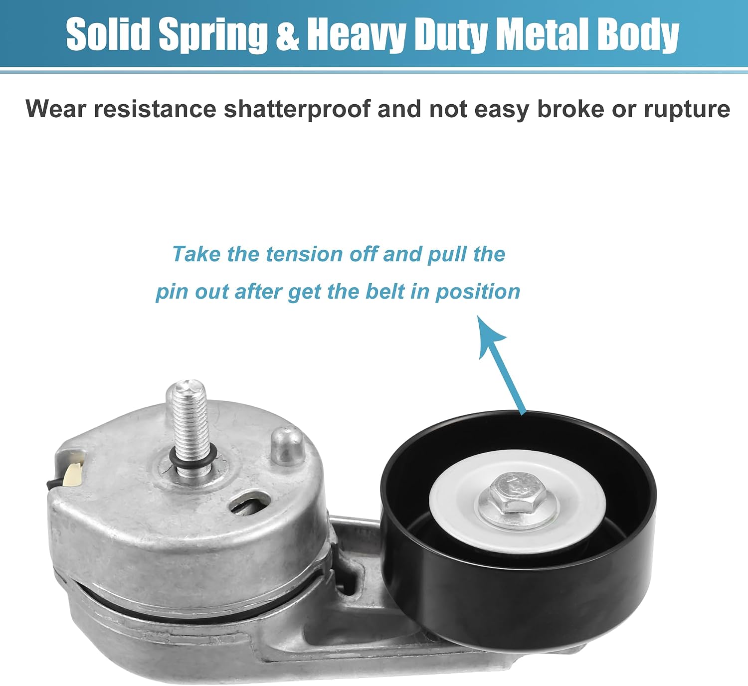 uxcell Belt Tensioner Pulley Assembly No.1X4Z6B209AA for Ford Escape 2005-2008 Serpentine Tensioner