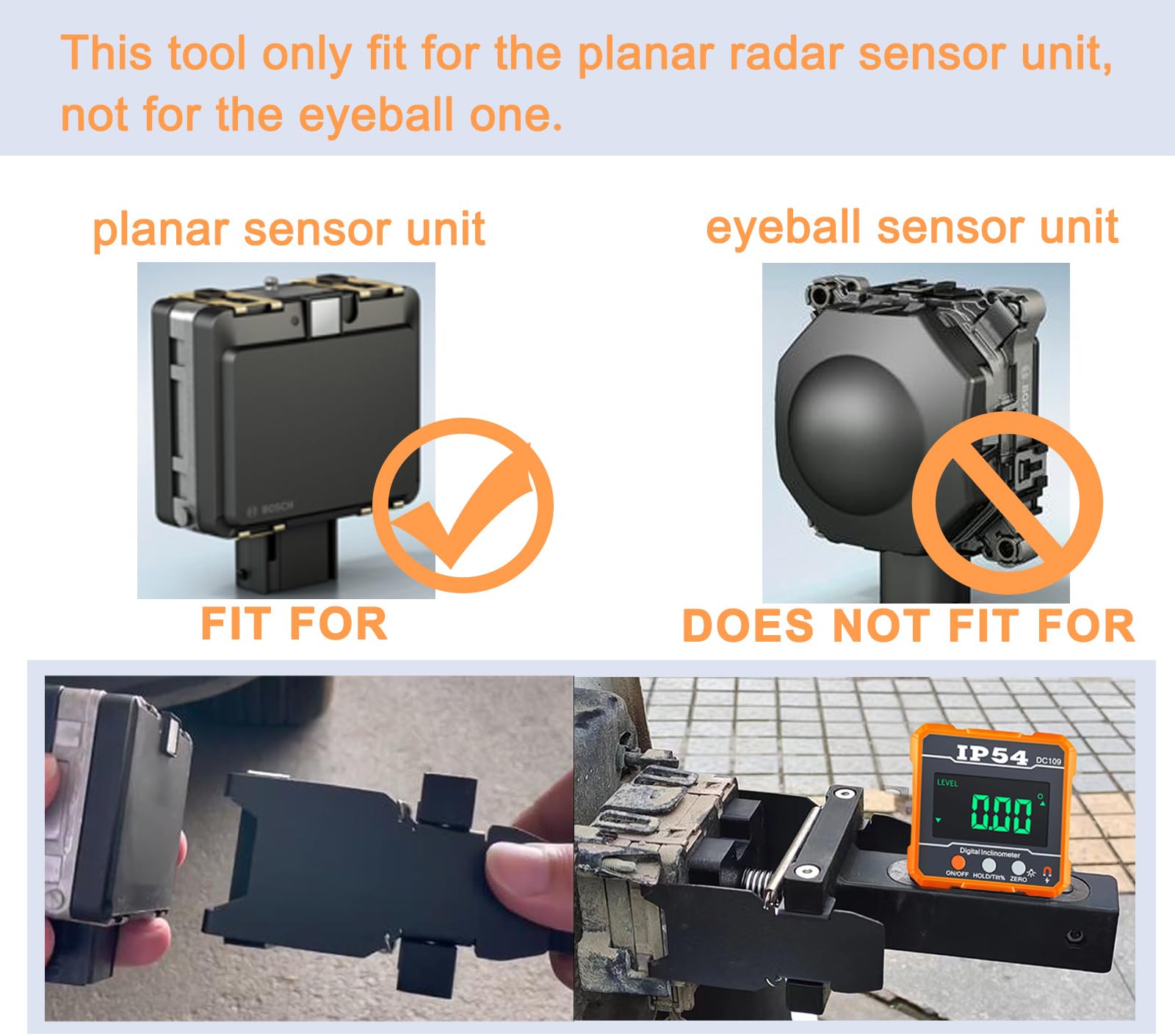ADAS Calibration for Planar Sensor Unit Radar Angle Leveling Tool Acc Radar Sensor Positioning Tool-Professional Level Equipment Accurately Locate Radar Sensors