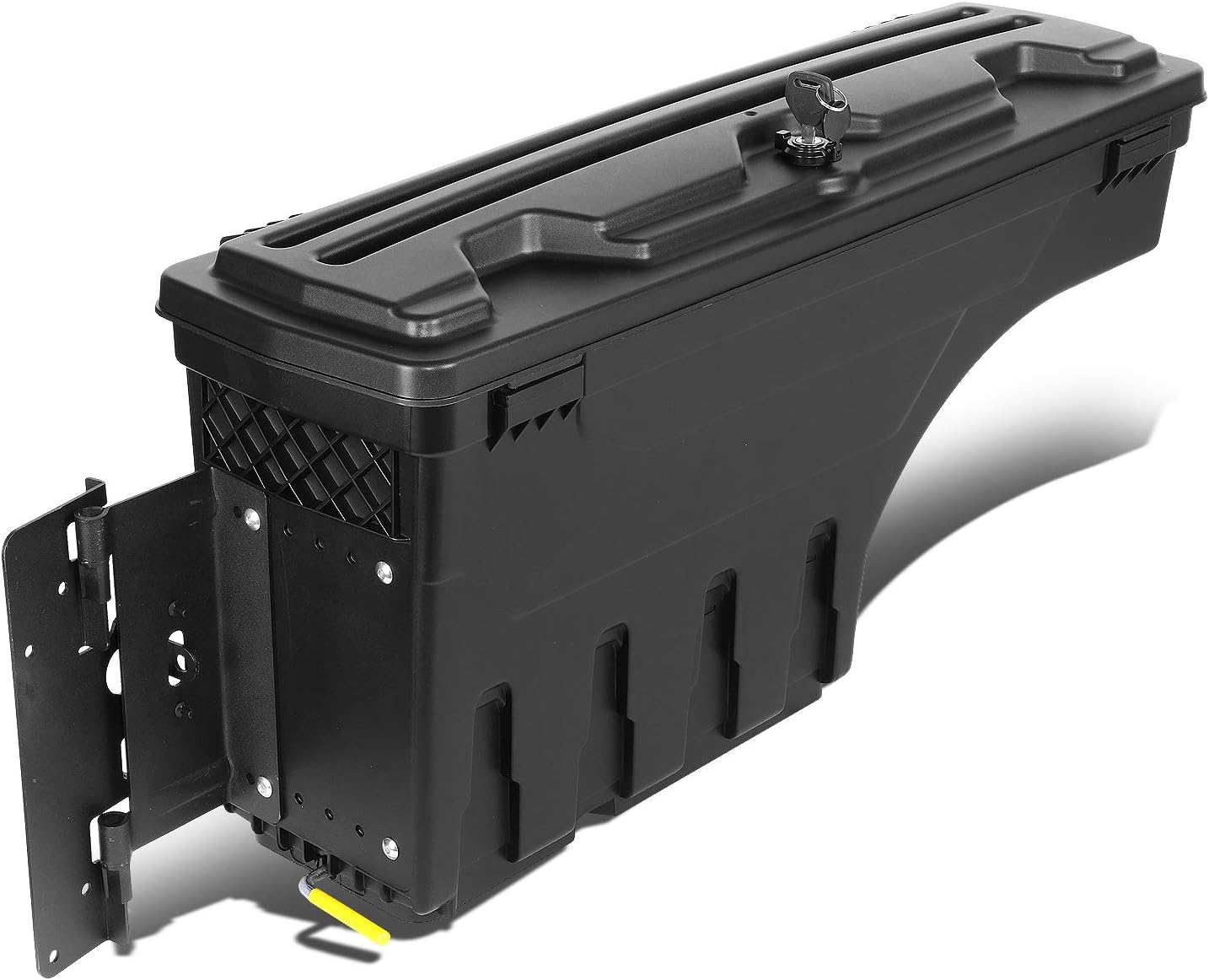 Auto Dynasty Truck Bed Storage Case Wheel Well Tool Lockable Box Compatible with Toyota Tacoma 05-19, Driver Left Side