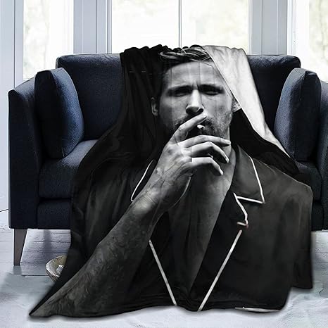 Amazon Com Ryan Gosling Soft And Comfortable Warm Throw Blanket Beach Blanket Picnic Blanket Fleece Blankets For Sofa Office Bed Car Camp Couch Home Kitchen