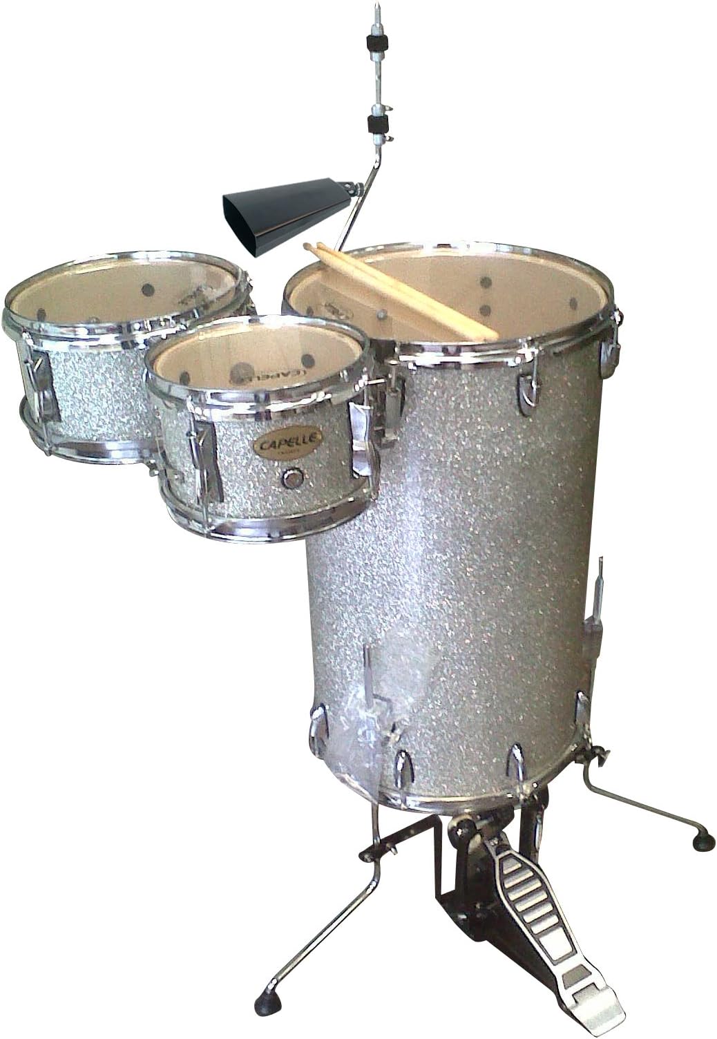 CAPELLE COCKTAIL kplcok battery 3 Acoustic Drums Silver