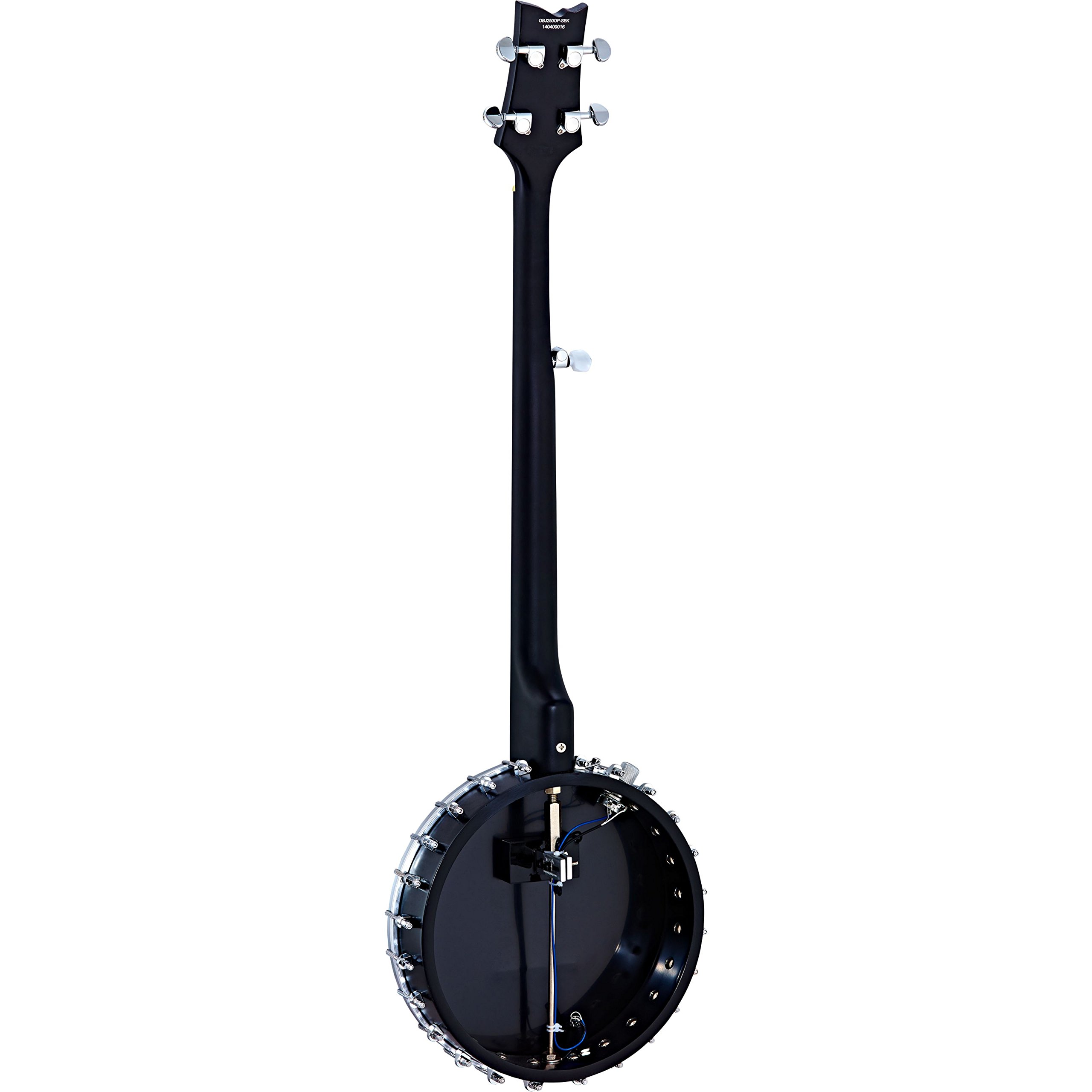ORTEGA Banjo Série Raven 5 cordes dos ouvert avec housse luxe et capteur intégré - BK - Noir (OBJE250OP-SBK)
