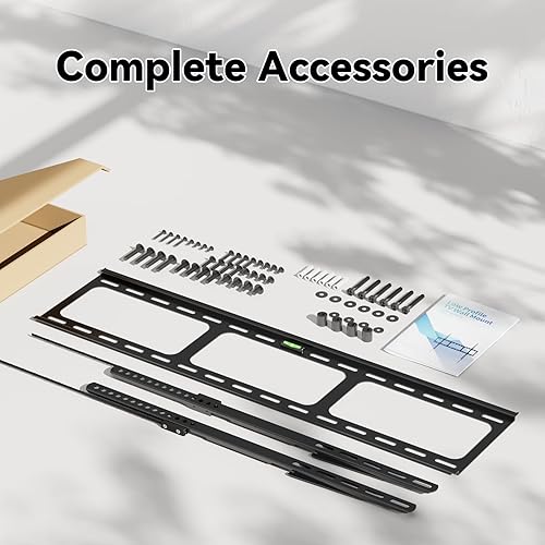 Miniatura 7 de Joy Seeker - Soporte de pared fijo ultra delgado, soporte de TV de perfil bajo de 0.63 pulgadas para pantallas planas LEDLCDplasma de 42"-100", se