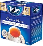 Tetley Orange Pekoe Decaffeinated Black Tea - 80 Tea Bags, 160 Grams, Caffeine Free Tea, Decaf Tea