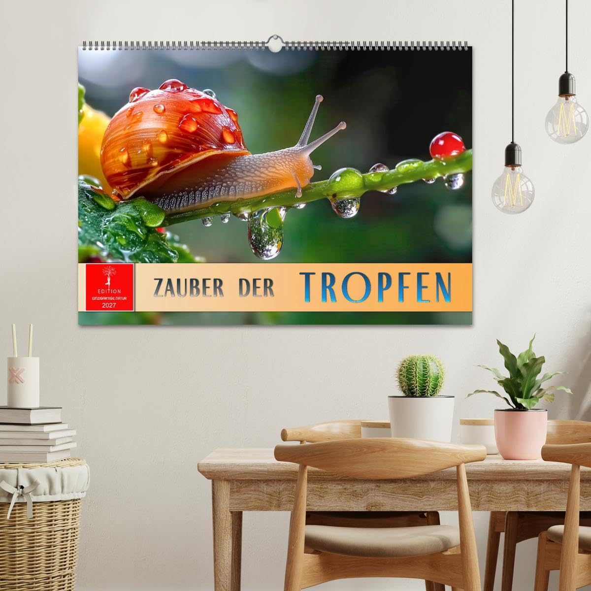 CALVENDO - Zauber der Tropfen (Wandkalender 2027 DIN A2 quer), Monatskalender: Der Zauber des Morgentaus - eine glitzernde Natur.