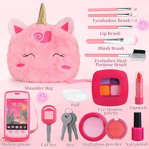 Miniatura 2 de Maquillaje de unicornio para niños pequeños, juego de maquillaje falso para niños, regalo de unicornio para niñas pequeñas de 3, 4, 5, 6 años,