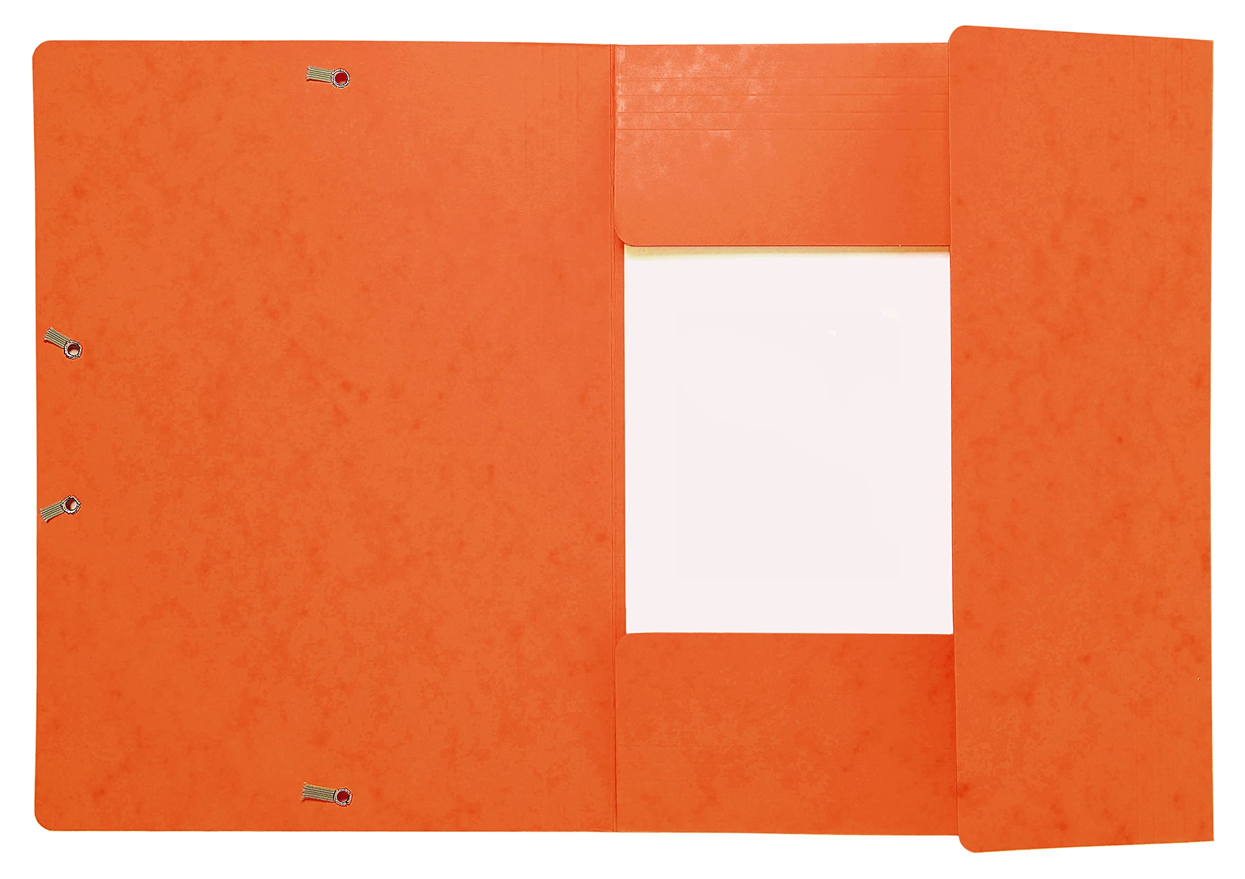 Exacompta 17117H 25er Pack Einschlagmappe aus extra starkem Colorspan-Karton für DIN A4 mit 3 Klappen und 2 Gummizügen orange