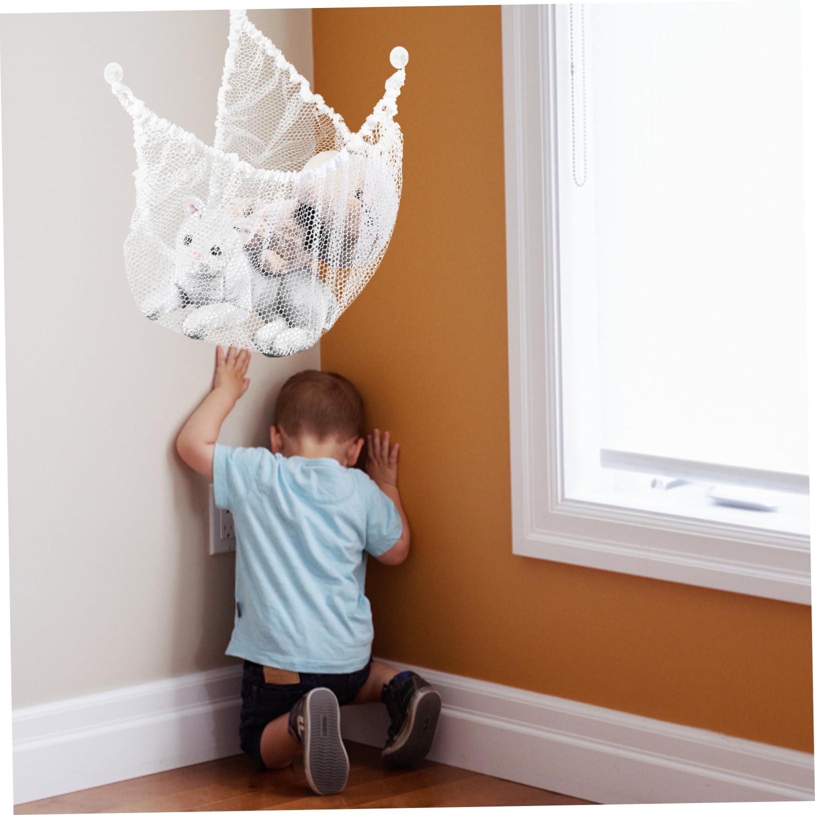 IWOWHERO Toy Storage Net Plush Animal Hammock Sturdy Mesh Corner Organizer Tidy