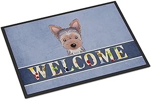 Caroline's Treasures: Yorkie Indoor Welcome Mat | 18" x 27"