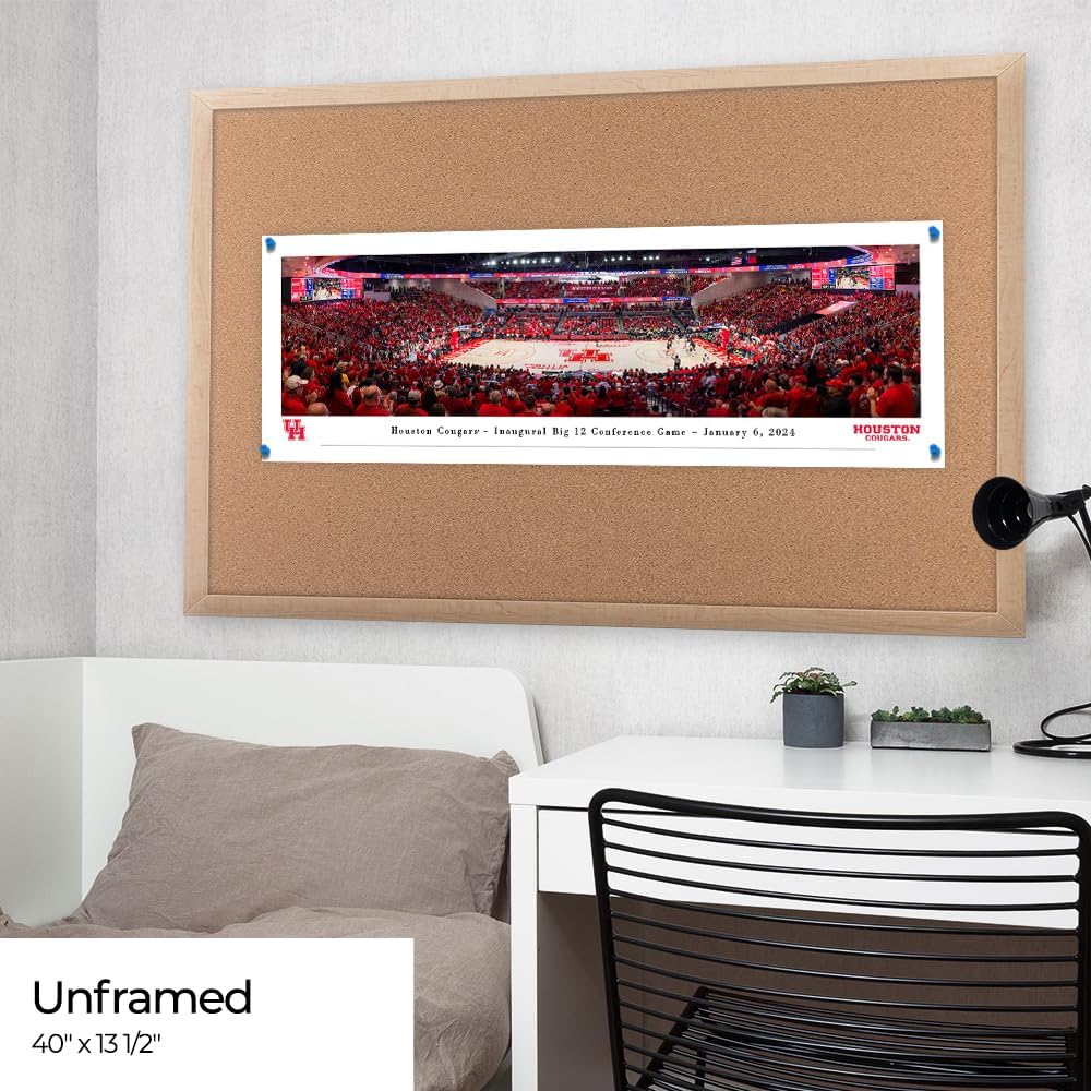 Houston Cougars Basketball - Unframed 40 x 13.5 Poster by Blakeway Panoramas