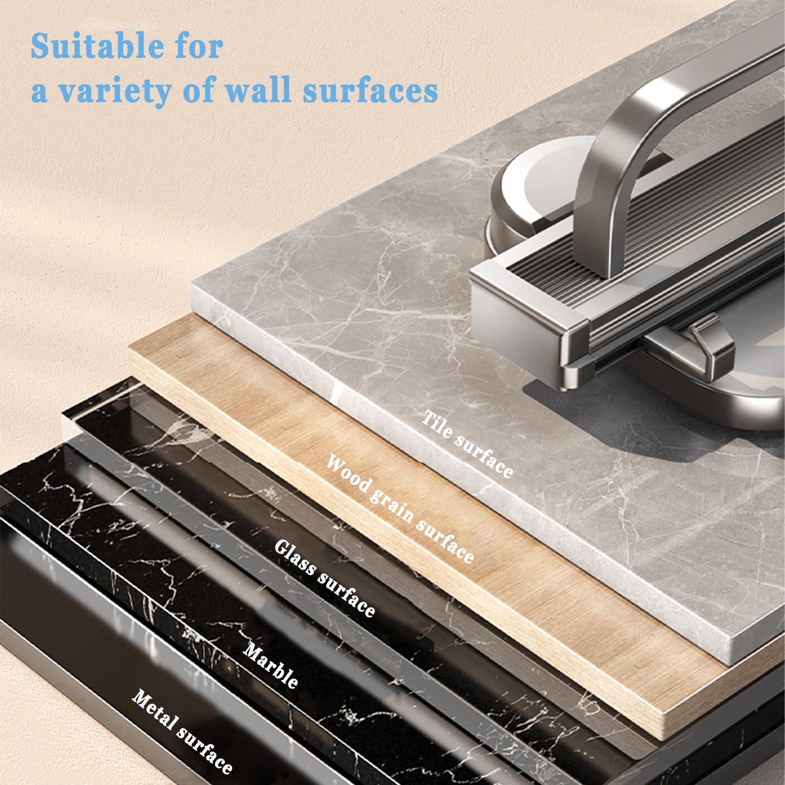Wand-Saugnapf Unsichtbarer Wäscheständer, Wäscheständer Wand Ausziehbar, Mit Trockenstab, Hohes Volumen Platzsparend, Für Innenund Außenbereich, Schuhe, Socken, Wand Wäscheständer Mit Haken(44cm/17.3i